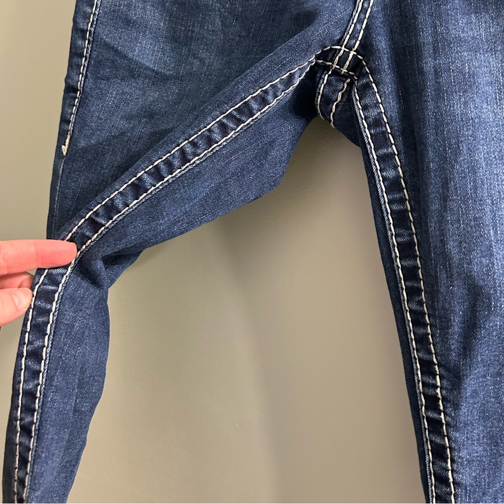 True religion Jennie Big T Mid Rise Curvy Skinny Jean flap pockets Y2K - Picture 12 of 15